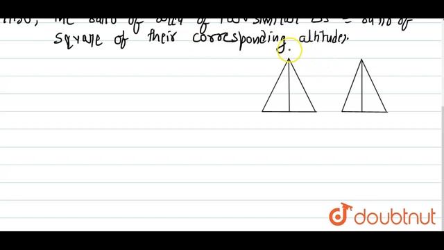 The areas of two similar triangles are `81 cm^(2) and 49 cm^(2)` respectively.