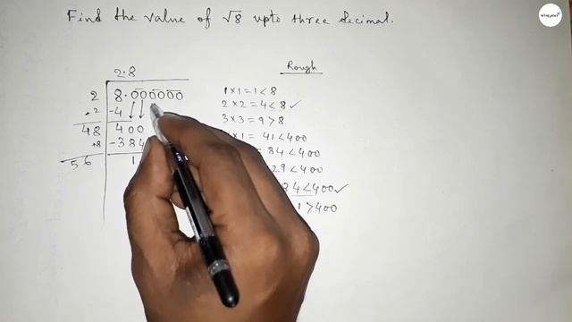 How to find the value of root 8 upto three decimal. @SHSIRCLASSES .