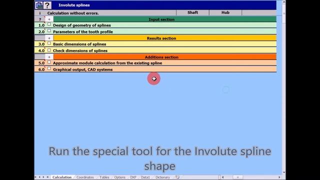 Shaft Connection - Involite Spline Calculation and Design (MITCalc-08)