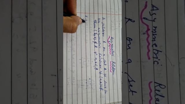 Asymmetric Relation Class12Maths