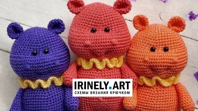 Схема Бегемотики крючком. Амигуруми схемы и описания. Автор: @amigurumiigrushki_