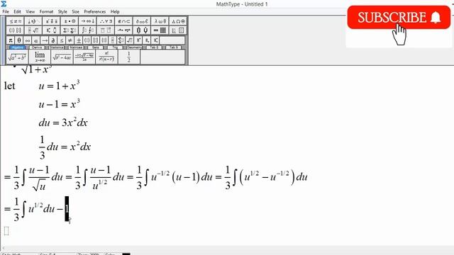 Integral of x^5/sqrt(1 + x^3) dx