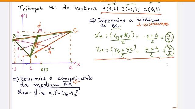 Aula 3 -  Mediana de um Triângulo