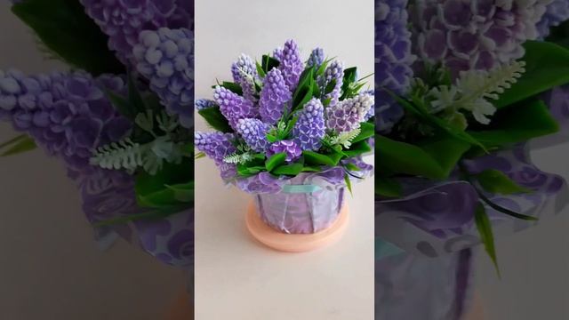 Букет сирени из мыла  Очень ароматный! #мылоручнойработы #8марта #мыльныебукеты