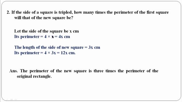 Practice Set 44 - Perimeter and Area, Maths 7th