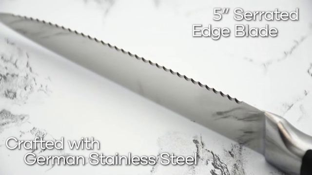18/10 Steak Knife Set w Velvet Lined Storage Case Product Video