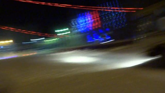 Красиво оформленная Площадь Ленина к Новому Году 2017