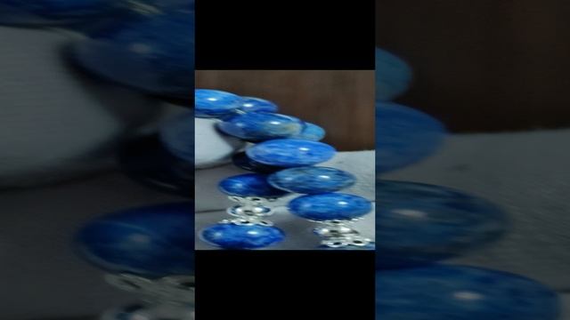 Четки из лазурита с серебром 02/33