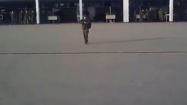 Swiss Soldier dances like Michael Jackson
