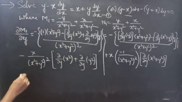 y-x(dy/dx)=x+y(dy/dx) #NonExact L584 @MathsPulseChinnaiahKalpana