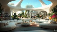 LIVING ROOMS IN DOMES ON PLANET ELTAÏRIA