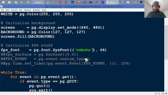 FPS Counter -- Pygame