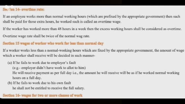 Fixation of minimum wage by time /piece rate, Sec (13-19) minimum wages act.