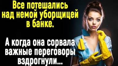 Все потешались над немой уборщицей в банке. А когда она сорвала важные переговоры...