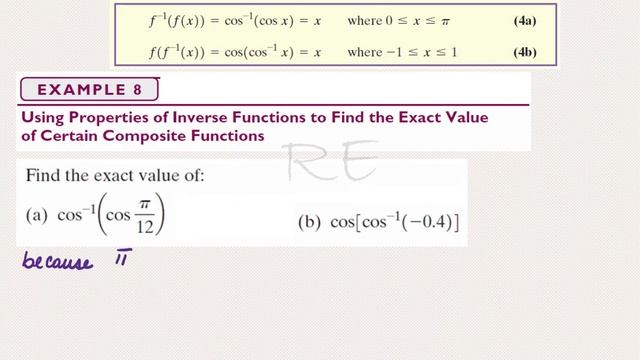 Inverse Cos x - Math 10 Lesson 7.1a Inverse Trigonometric Function Video 4