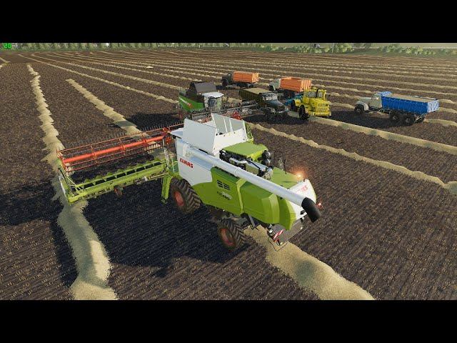 Fs19 уборка овса часть 2 завершение, карта село ЯГОДНОЕ, farming simulator 2019. Timelapse.