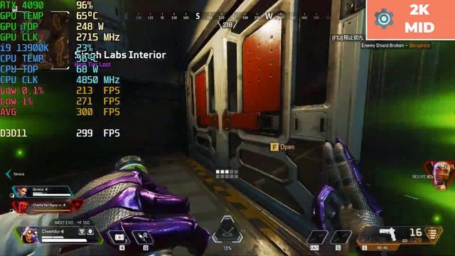 Apex Legends - RTX 4090 OC Benchmark | 4K, 2K, 1080p | WORLD RECORD FPS