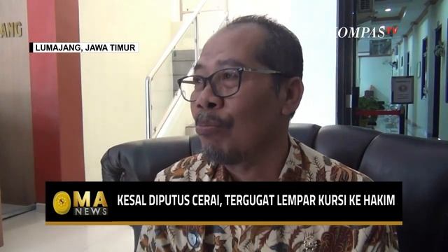 Miris! Hakim di Lumajang Dilempar Kursi oleh Tergugat Usai Baca Putusan di Ruang Sidang! - MA News