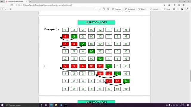 Insertion Sort Algorithm | DAA | E19CSEE442 | Bennett University