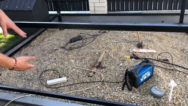 Готов каркас мангальной зоны