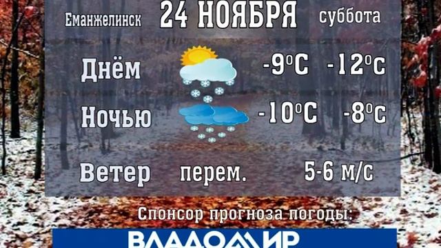 Погода на 24 и 25 ноября.