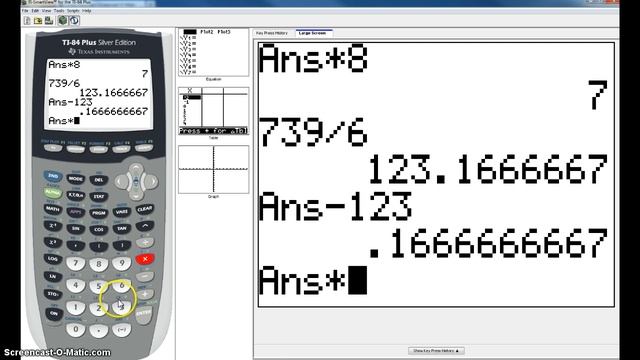 Long Division Using TI83/84 Calculator