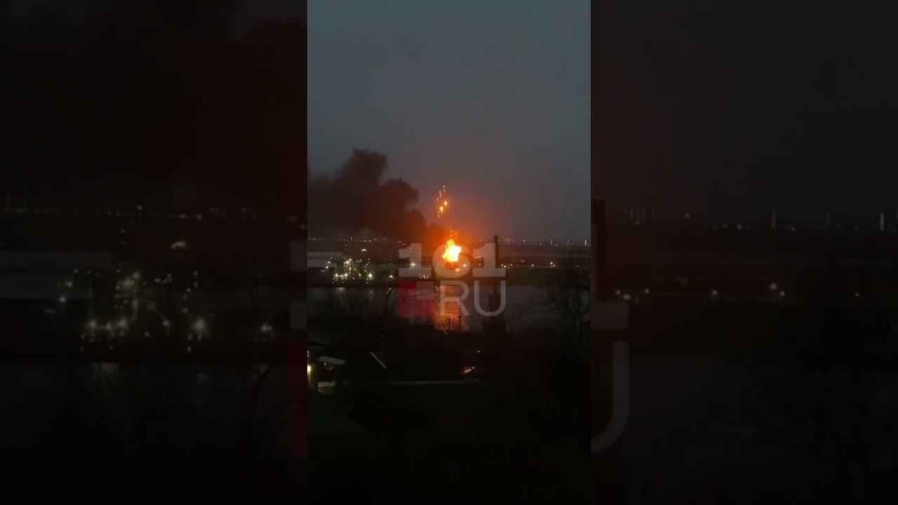 Пожар в зернохранилище Ростова! #news #новости #пожар #ростовнадону #shorts