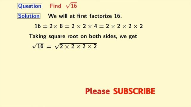 Square root of 16 Explained || How to simplify √16