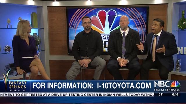 I-10 Toyota Team visits NBC Palm Springs March 2020