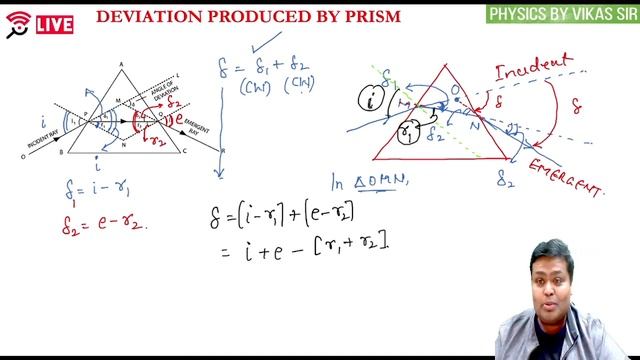 L-4: Ray Optics I Reflections I Prism I Deviation in Prism I Class 12th I #Physics I Vikas Sir