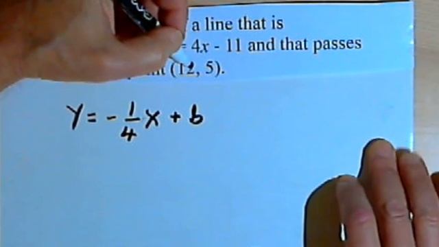 Equation of a Line Perpendicular to a Given Line and Passing Through a Given Point 127-4.26