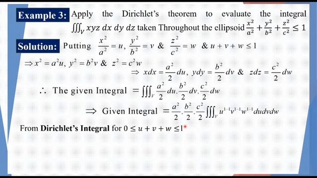 L 3: Dirichlet Theorem | Liouville's Extension Theorem | Beta and Gamma Function | Multiple Integra