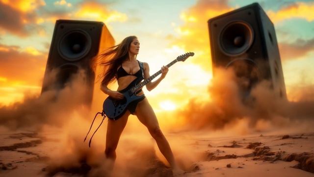 Rock music AI video.