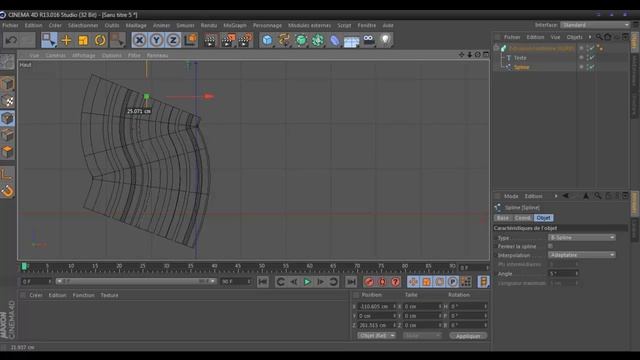 tutorial c4d - text spline - 2014