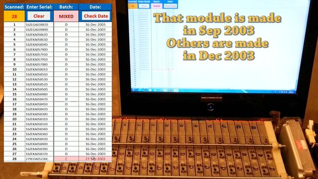 Prius Battery Modules Manufacture Date Scan: Original, Swapped or Rebuild?