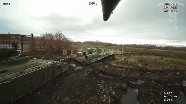 Добивание застрявших в грязи украинских БМП Marder 1A3 и пытавшейся их вытащить БРЭМ-1 ударами F...