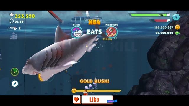 Giant Monster Megalodon on a Rampage in Hungry Shark Evolution!