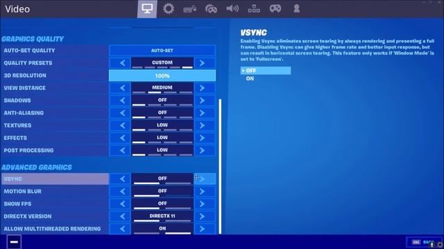 THE BEST VIDEO SETTINGS ON FORTNITE BATTLE ROYALE PC PS4 XBOX UNLIMITED FPS!