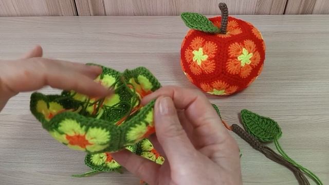 Давайте свяжем яблочко крючком!🍎🍏🍎