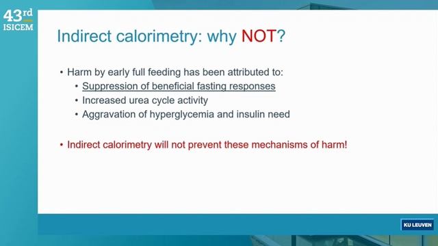 INDIRECT CALORIMETRY TO GUIDE FEEDING (ISICEM 2024)