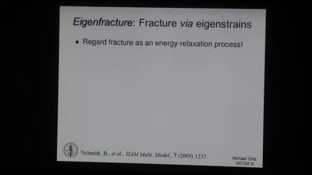 M. Ortiz, "Modelling and simulation of fracture and fragmentation" | WCCM XI-ECCM V-ECFD VI,2014