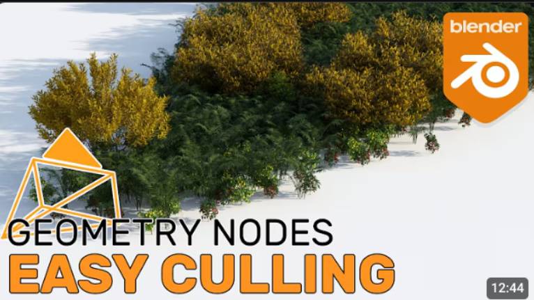 Easy Camera Culling with Geometry Nodes - Blender 2  92 Tutorial