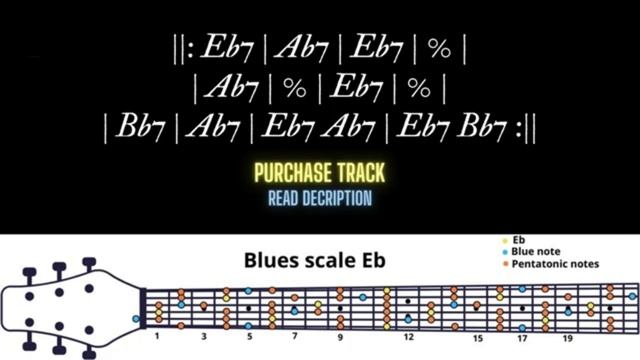 Shuffle Blues Backing Track in Eb