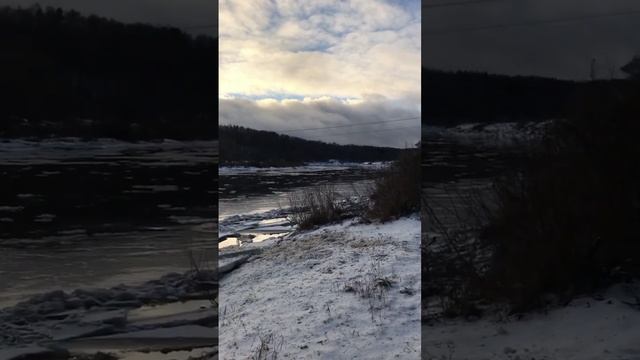 Январское половодье на реке Угре. Почти как в апреле. #nature #river #snow #winter #зима #travel