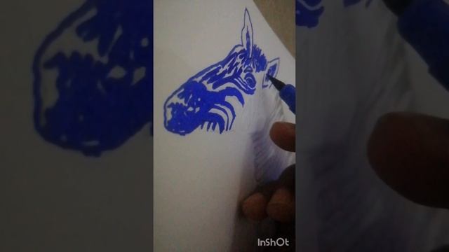 how to draw a zebra#zebra#sketch#scrapbook #painting#art