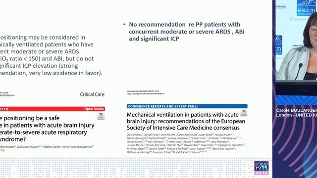 Who to prone Carole Boulanger (ESICM 2023)