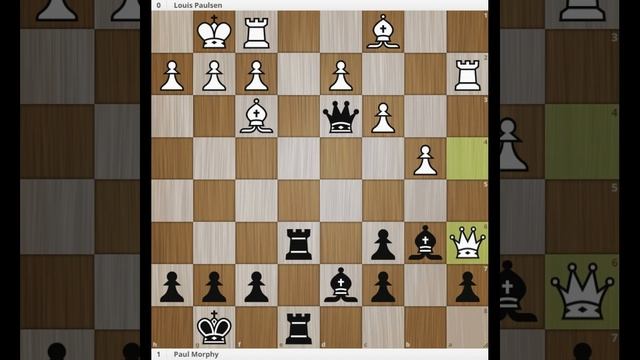 Paul Morphy took 12 Minutes for this move Qxf3 | Paulsen vs Morphy 1857