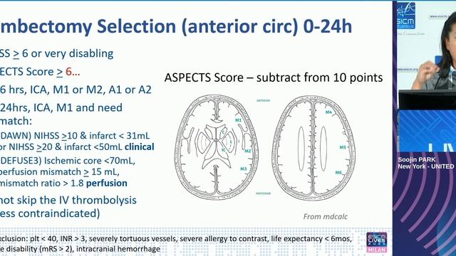 Acute ischaemic stroke New threapeutical strategies to improve outcome Park Soojin (ESICM 2023)