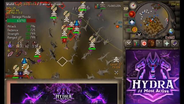 HYDRA (OSRS PURE CLAN) vs BLOOD UNIT - PKRI - Friday Night 11th December 2020