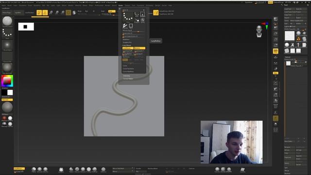 Как рисовать прямые линии в ZBrush. Плавные линии с LazyMouse в ZBrush 2021 (720p)